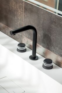 Встраиваемый смеситель для раковины Boheme Aura 152-B-A чёрный